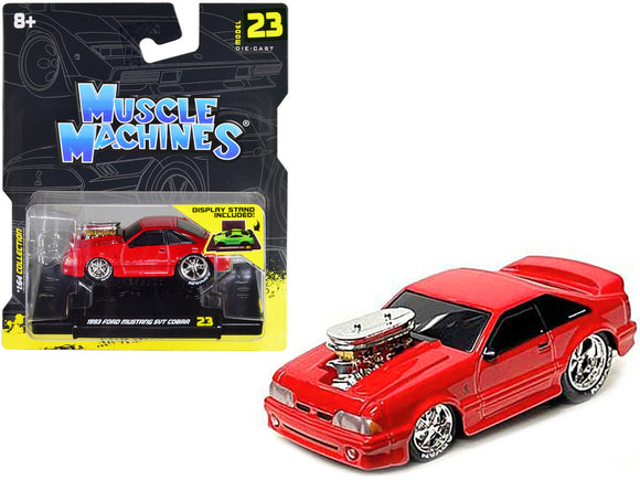 1:64 1993 Ford Mustang SVT Cobra Red -- Muscle Machines Series 4
