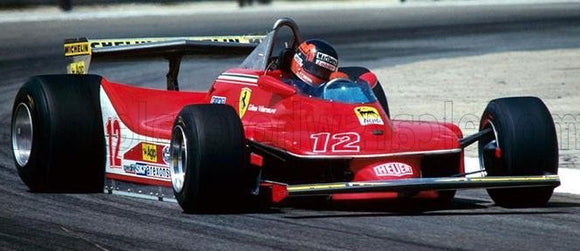 (Pre-Order) 1:18 1979 Gilles Villeneuve -- #12 Scuderia Ferrari 312T4 -- Bburago F1