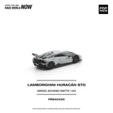 (Pre-Order) 1:64 Lamborghini Huracan STO -- Grigio Acheso Matte (Grey) -- Pop Race