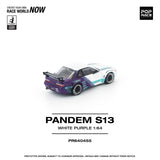 (Pre-Order) 1:64 Nissan Silvia S13 PANDEM -- White/Purple -- Pop Race