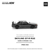 (Pre-Order) 1:64 Nissan R32 Skyline GTR -- Dark Chrome Series -- Pop Race