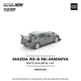 (Pre-Order) 1:64 Mazda RX-8 RE-AMEMIYA -- Gun Metal Grey -- Pop Race
