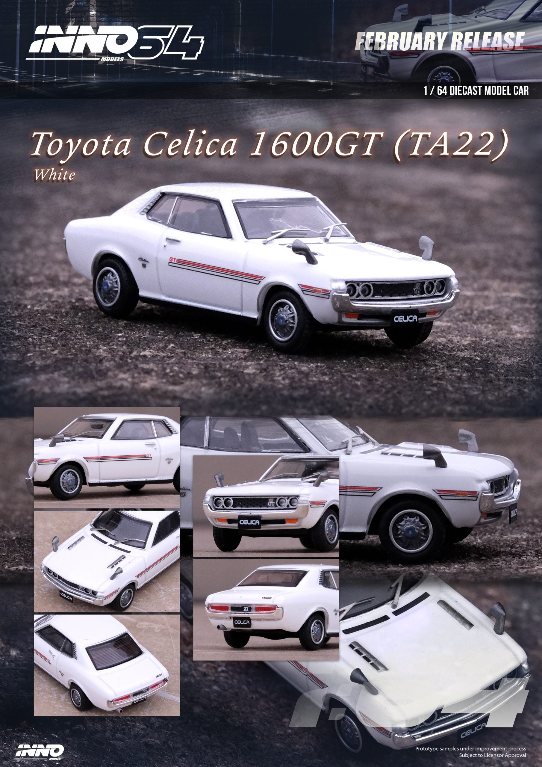 【ま】Toyota Celica 1600GT （TA22）ホワイト AUTOart 1:18 Scale Toyota Celica 1600GT (TA22) White. ezToys