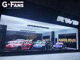 1:64 Porsche RWB Showroom Diorama Display with LEDs -- G-Fans 710002