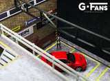 1:64 JDM Double-Storey Garage Diorama Display with LEDs -- G-Fans 710018