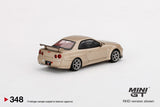 1:64 Nissan Skyline GT-R (R34) M-Spec -- Silica Breath Gold -- Mini GT