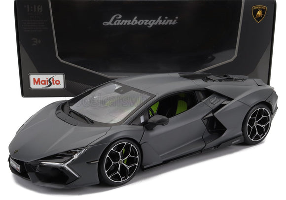 1:18 2023 Lamborghini Revuelto -- Grigio Vulcano Matt (Grey) -- Maisto