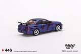 1:64 Nissan Skyline GT-R (R34) V-Spec II -- Digital Camouflage Purple -- Mini GT