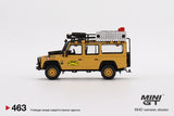 1:64 Land Rover Defender 110 -- 1989 Camel Trophy Amazon Team France -- Mini GT