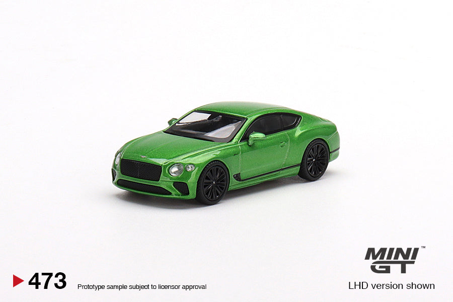 1:64 Bentley Continental GT Speed 2022 -- Apple Green -- Mini GT