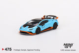 1:64 Lamborghini Huracán STO -- Blue Laufey -- Mini GT