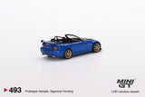1:64 Honda S2000 (AP2) MUGEN -- Monte Carlo Blue Pearl -- Mini GT