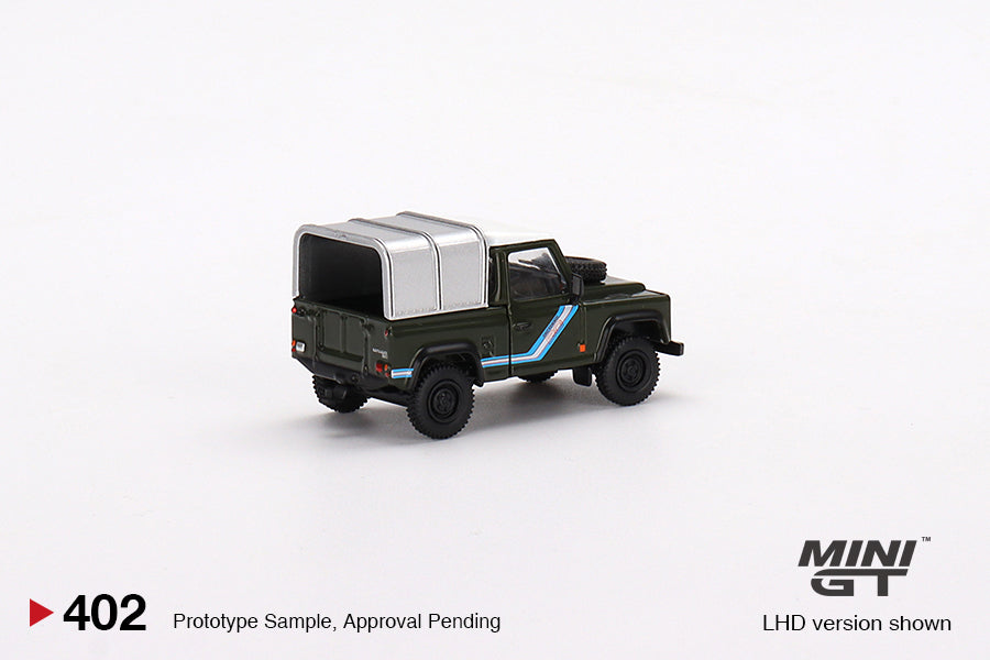 1:64 Land Rover Defender 90 Pickup -- Bronze Green -- Mini GT