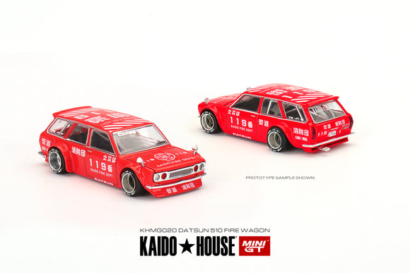 1:64 Datsun KAIDO 510 Wagon -- Wagon Fire V1 -- KaidoHouse x Mini GT