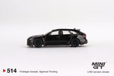 1:64 Audi RS6 ABT Johann Abt Signature Edition -- Black -- Mini GT