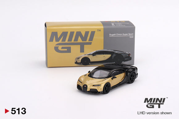 1:64 Bugatti Chiron Super Sport -- Gold/Black -- Mini GT