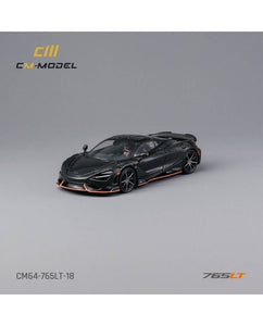 1:64 McLaren 765LT -- Carbon w/Orange Accents -- CM-Model
