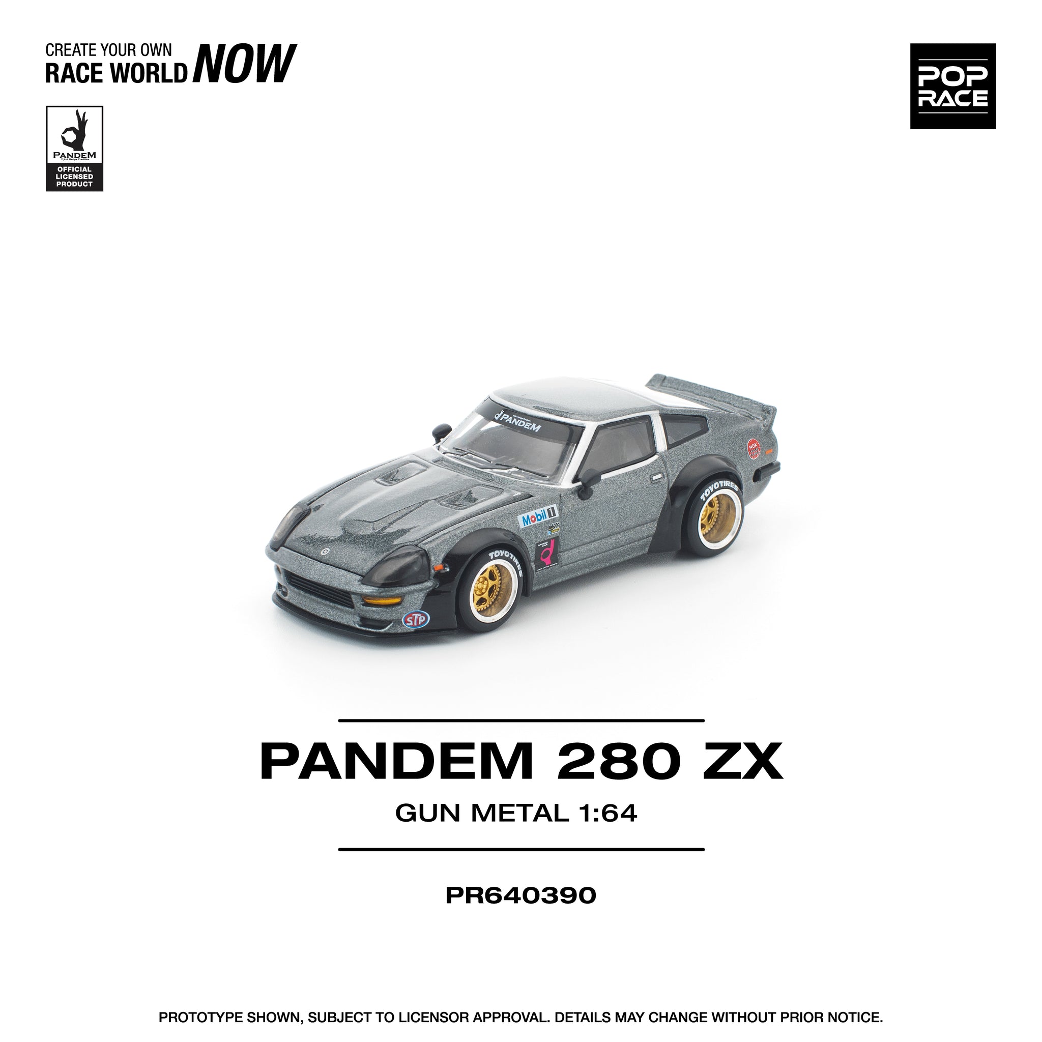 Pre-Order) 1:64 Datsun 280ZX PANDEM -- Gun Metal Grey -- Pop Race