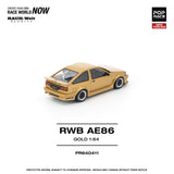 (Pre-Order) 1:64 Toyota AE86 RWB -- Gold -- Pop Race