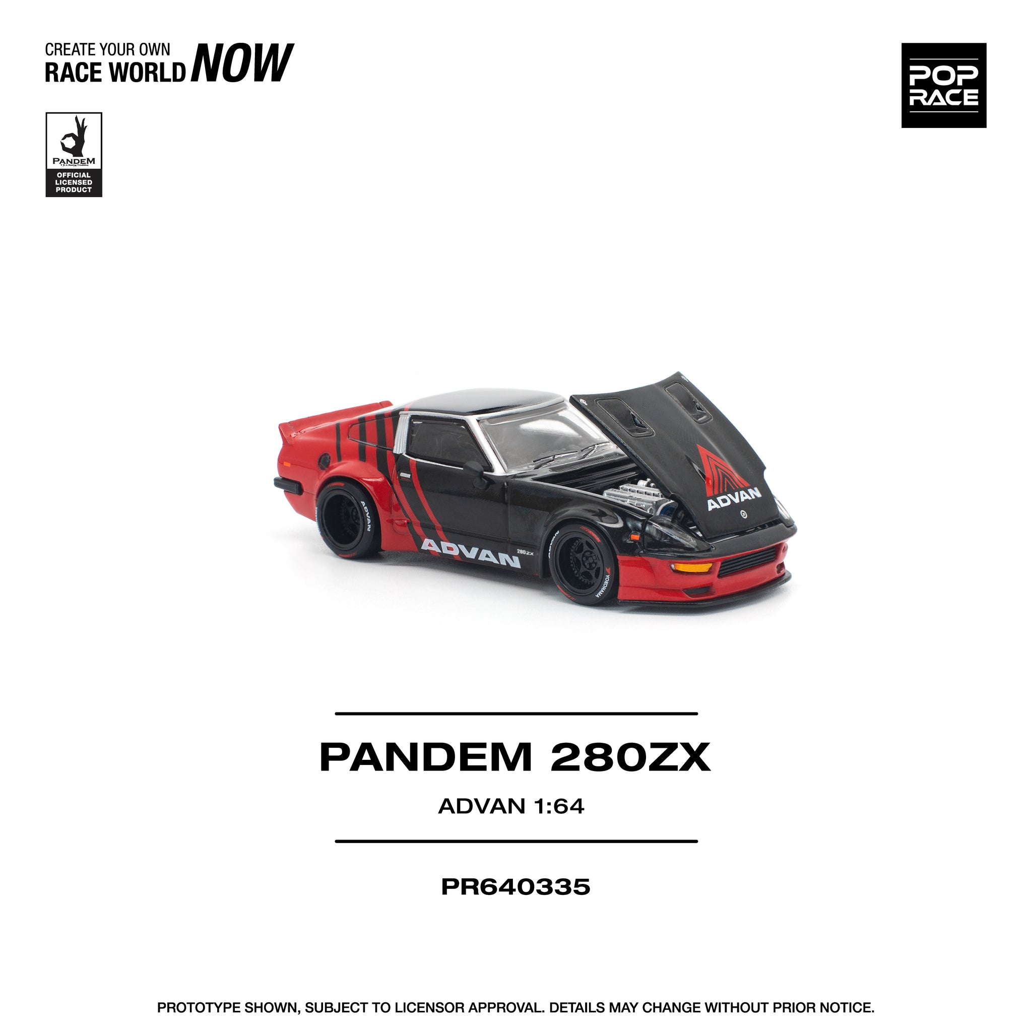 Pre-Order) 1:64 Nissan Fairlady 280ZX PANDEM -- ADVAN -- Pop Race