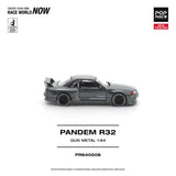 (Pre-Order) 1:64 Nissan R32 Skyline GT-R PANDEM -- Gun Metal Grey -- Pop Race