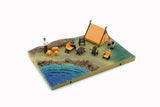 1:64 Diorama City -- Camp Site - Orange Tent -- BM Creations