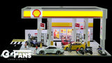 1:64 Shell Petrol Gas Fuel Station Diorama Display with LEDs -- G-Fans 710035