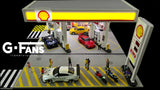 1:64 Shell Petrol Gas Fuel Station Diorama Display with LEDs -- G-Fans 710035