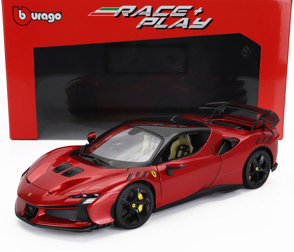 1:18 Ferrari SF90XX Stradale -- Rosso Magna Metallic Red/Black -- Bburago