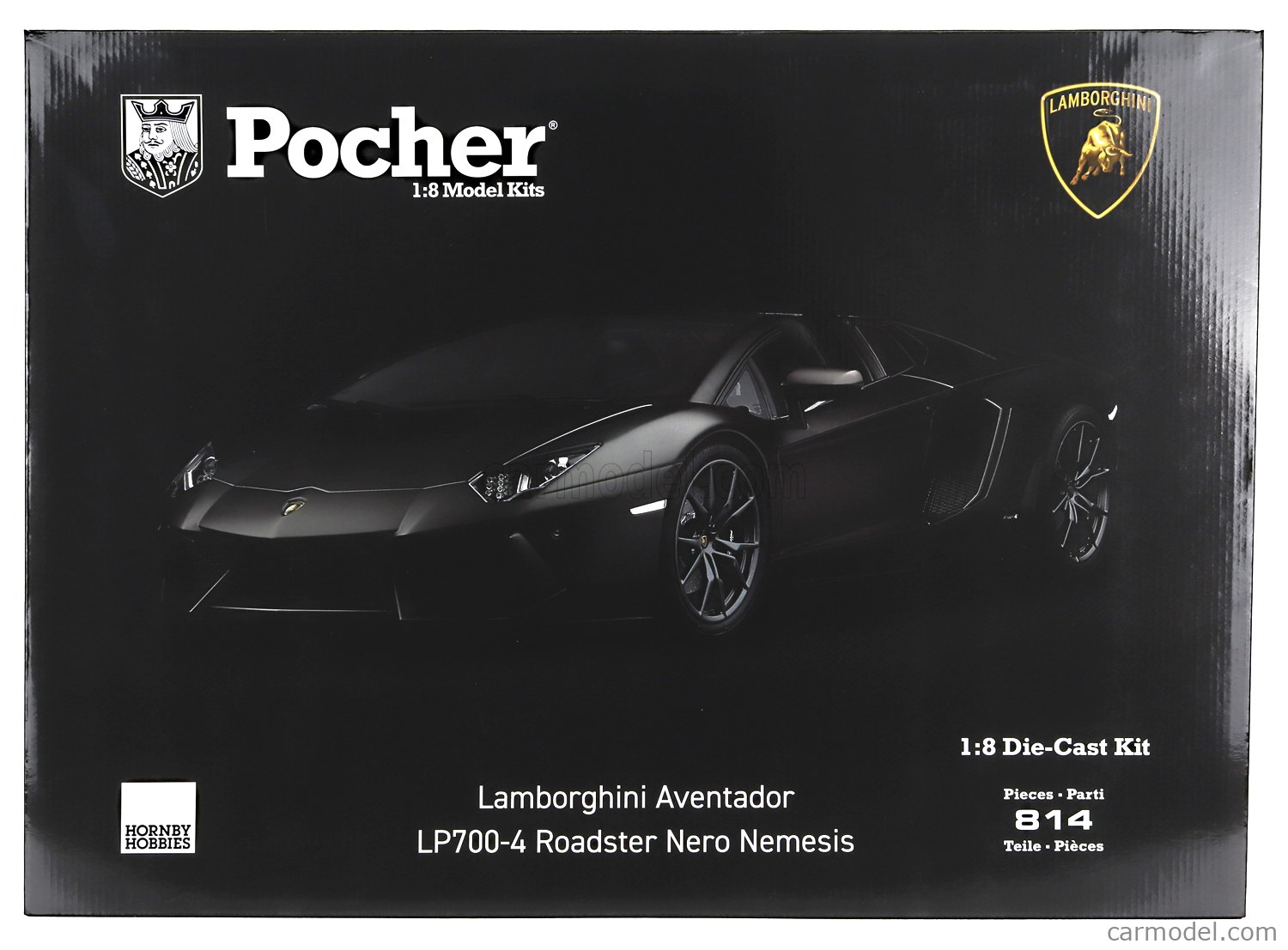 1:8 Lamborghini Aventador LP700-4 Roadster -- Nero Nemesis (Black) --