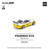 (Pre-Order) 1:64 Nissan Silvia S13 PANDEM -- 2020 D1 LIghts Yellow/White -- Pop Race