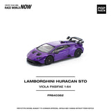 (Pre-Order) 1:64 Lamborghini Huracan STO -- Viola Pasifae (Purple) -- Pop Race