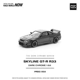 (Pre-Order) 1:64 Nissan R33 Skyline GTR -- Dark Chrome Series -- Pop Race