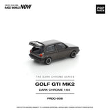 (Pre-Order) 1:64 Volkswagen Golf GTI MK2 -- Dark Chrome Series -- Pop Race