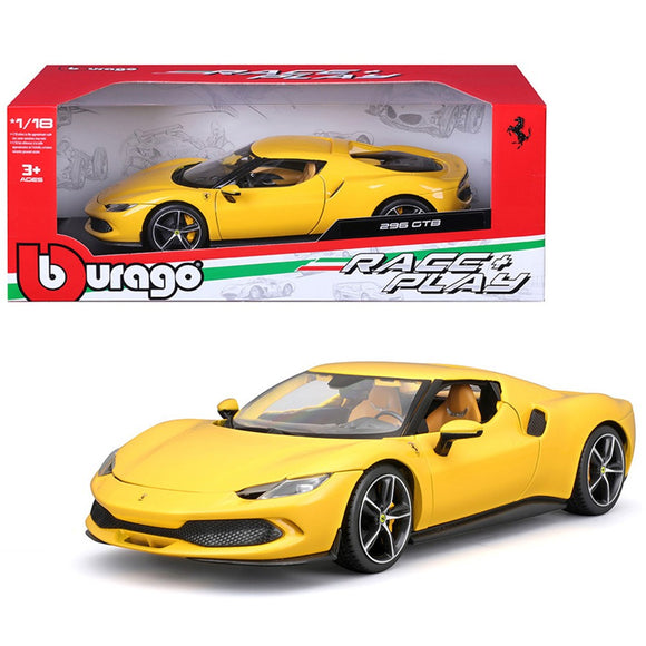 1:18 Ferrari 296 GTB -- Yellow -- Bburago