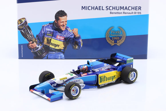 (Pre-Order) 1:18 1995 Michael Schumacher -- World Championship Winner -- Benetton B195 -- Minichamps F1 RARE