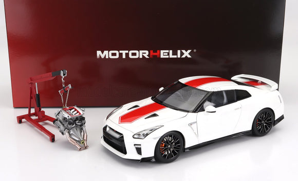 1:18 Nissan GT-R (R35) 50th Anniversary -- Brilliant White Pearl -- Motorhelix