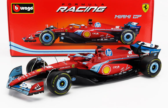 (Pre-Order) 1:18 2023 Charles LeClerc -- #16 Miami GP -- Ferrari SF-23 -- Bburago F1