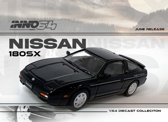 (Pre-Order) 1:64 Nissan 180SX -- Black -- INNO64
