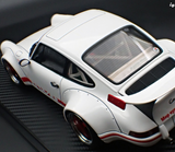 (Pre-Order) 1:18 RWB Backdate (Porsche 911) -- White w/Red Stripe -- Ignition Model IG3880