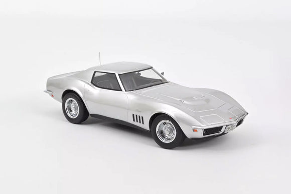 1:18 1969 Chevrolet Corvette Coupe -- Silver -- Norev