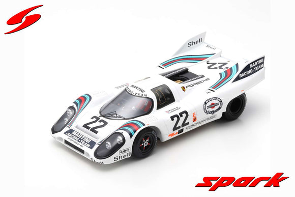 (Pre-Order) 1:18 1971 Le Mans 24h Winner -- #22 Martini Porsche 917K -- Spark