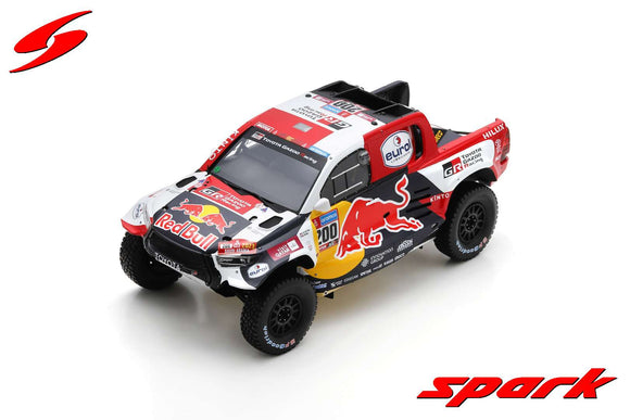 (Pre-Order) 1:18 2023 Dakar Rally Winner -- #200 Red Bull Toyota Hilux -- Spark