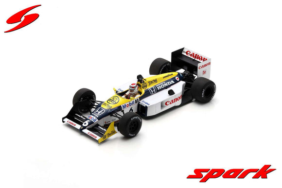 (Pre-Order) 1:18 1987 Nelson Piquet -- World Championship Winner -- Williams FW11B -- Spark F1