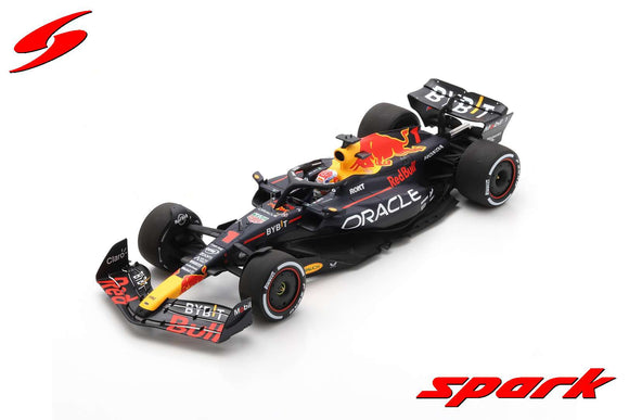 (Pre-Order) 1:18 2023 Max Verstappen -- Bahrain GP Winner -- Red Bull Racing RB19 -- Spark F1