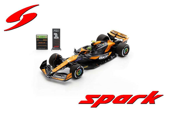 1:18 2024 Lando Norris -- Miami GP Winner -- #4 McLaren MCL38 -- Spark F1