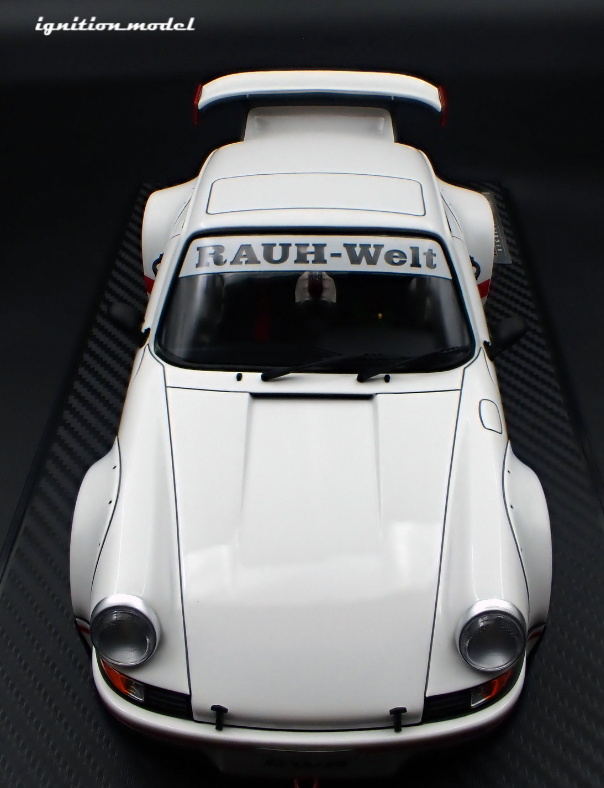 1:18 RWB Backdate (Porsche 911) -- White w/Red Stripe -- Ignition Mode
