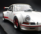 (Pre-Order) 1:18 RWB Backdate (Porsche 911) -- White w/Red Stripe -- Ignition Model IG3880
