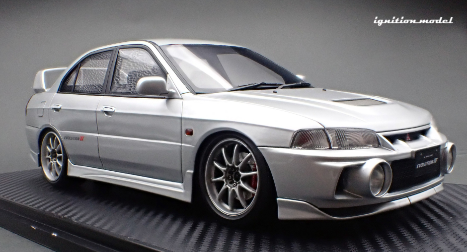 1/18 Mitsubishi LANCER EVOLUTION(ランサーエボリューション) IV (CN9A) Silver(シルバー) 完成品 ミニカー(IG3781) ignition model(イグニッションモデル) 1:18 Mitsubishi Lancer Evolution IV (CN9A) -- Silver -- Ignition Model