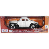 1:18 1940 Ford Deluxe -- Grey/Black -- MotorMax: Timeless Classics